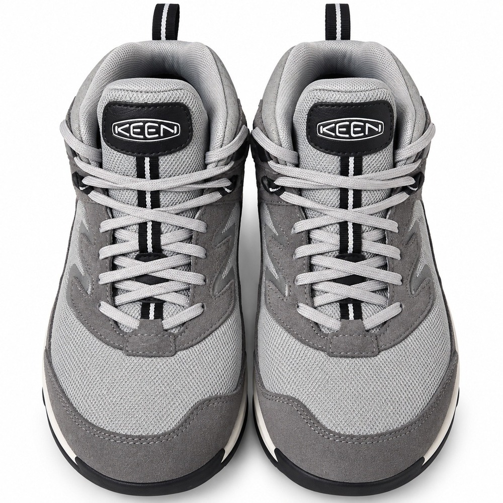 Keen NXIS EVO Waterproof Hiking Boots Men 11 Grey Suede Mesh 1030344 EUC